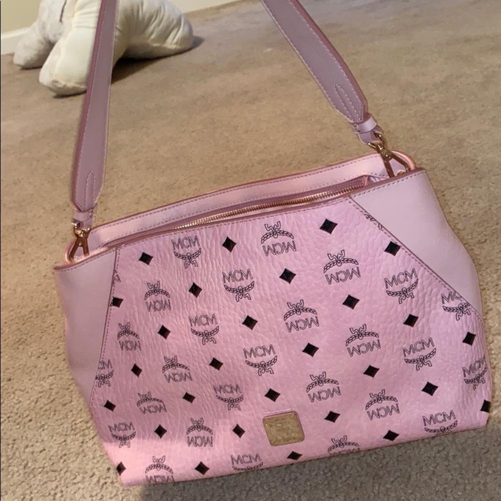 Authentic Pink Visetos MCM Bag